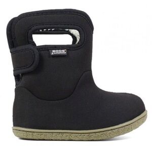 Size 8 Toddler Bogs Kids Black and Olive Snow Boots
